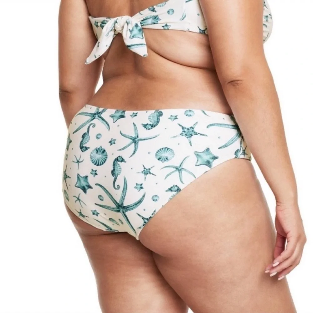Agua Bendita X Target Seahorse Print Bikini 2 Piece Set 2X NWOT